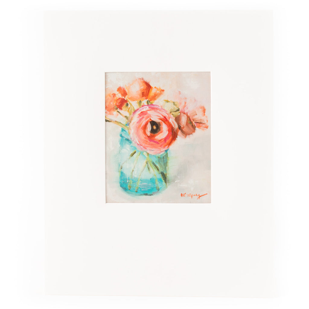 Matted Floral Art Print
