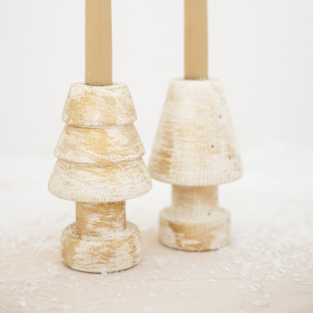 Pair of Tree Candle Holders