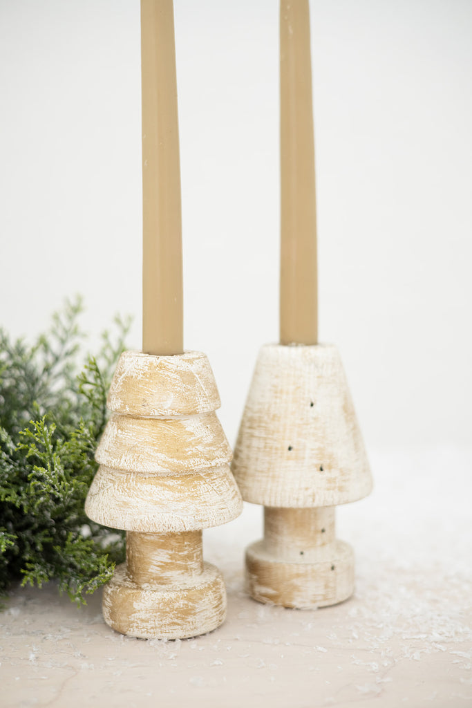 Pair of Tree Candle Holders