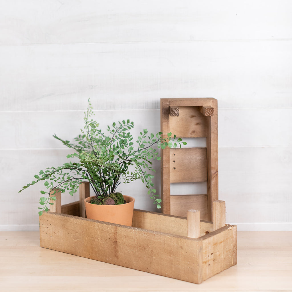 Long Wood Crate Planter