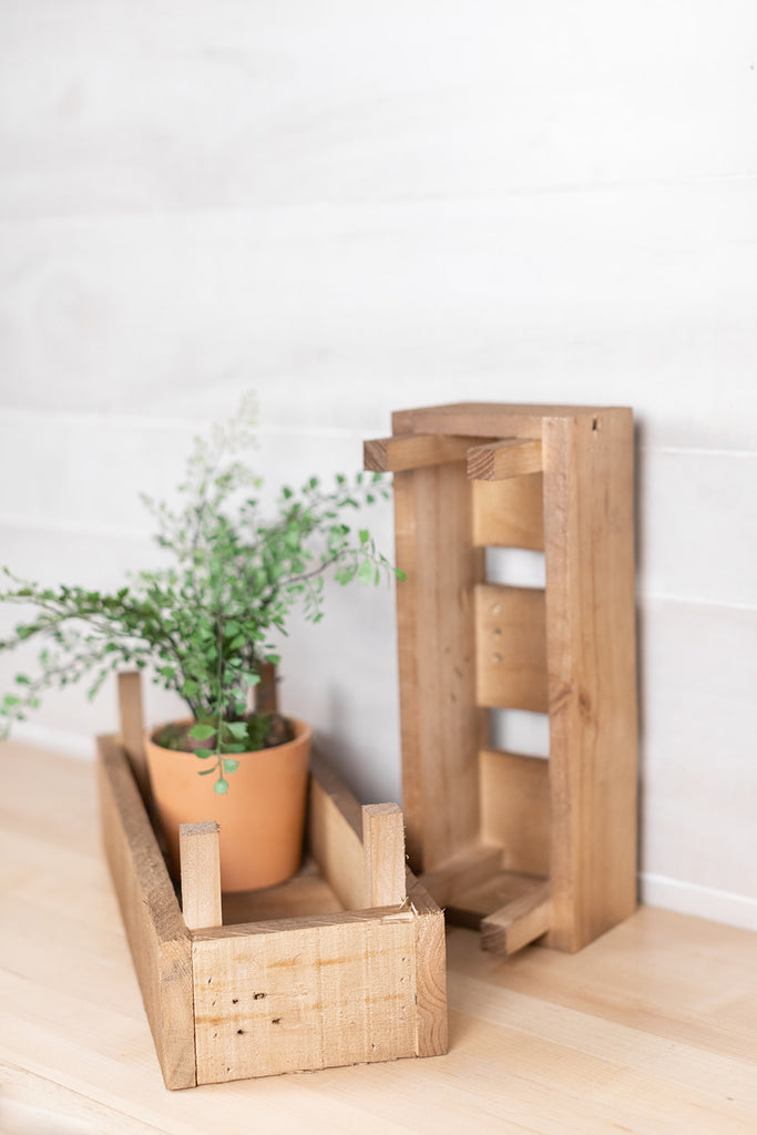 Long Wood Crate Planter
