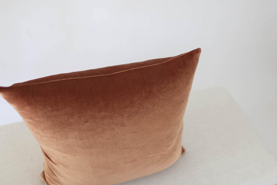 Rust Velvet Pillow Cover